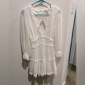 Justify White ruffle dress